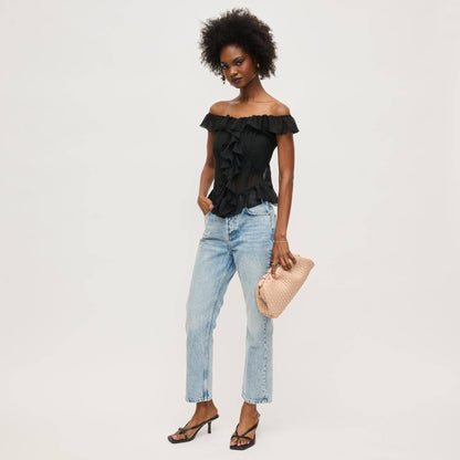 Tate Woven Frame Clutch