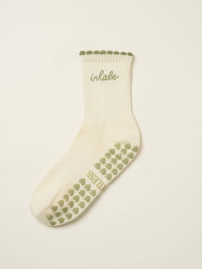 🧘🏼‍♀️ Inhale Exhale Grip Sock, Pilates Socks