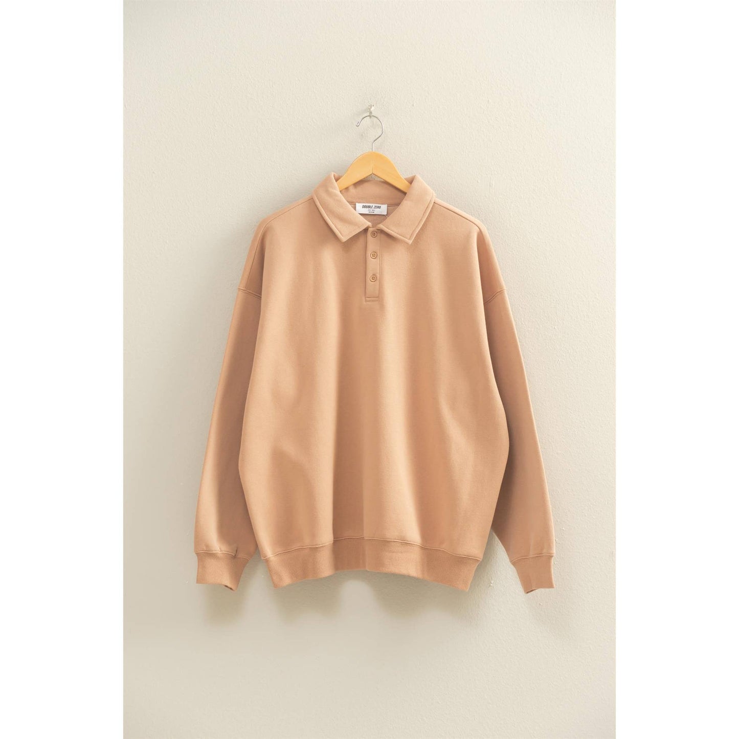 Oversized Polo Collared Pullover