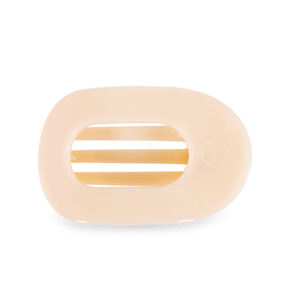 Round Flat Hair Clip | Large | Almond Beige