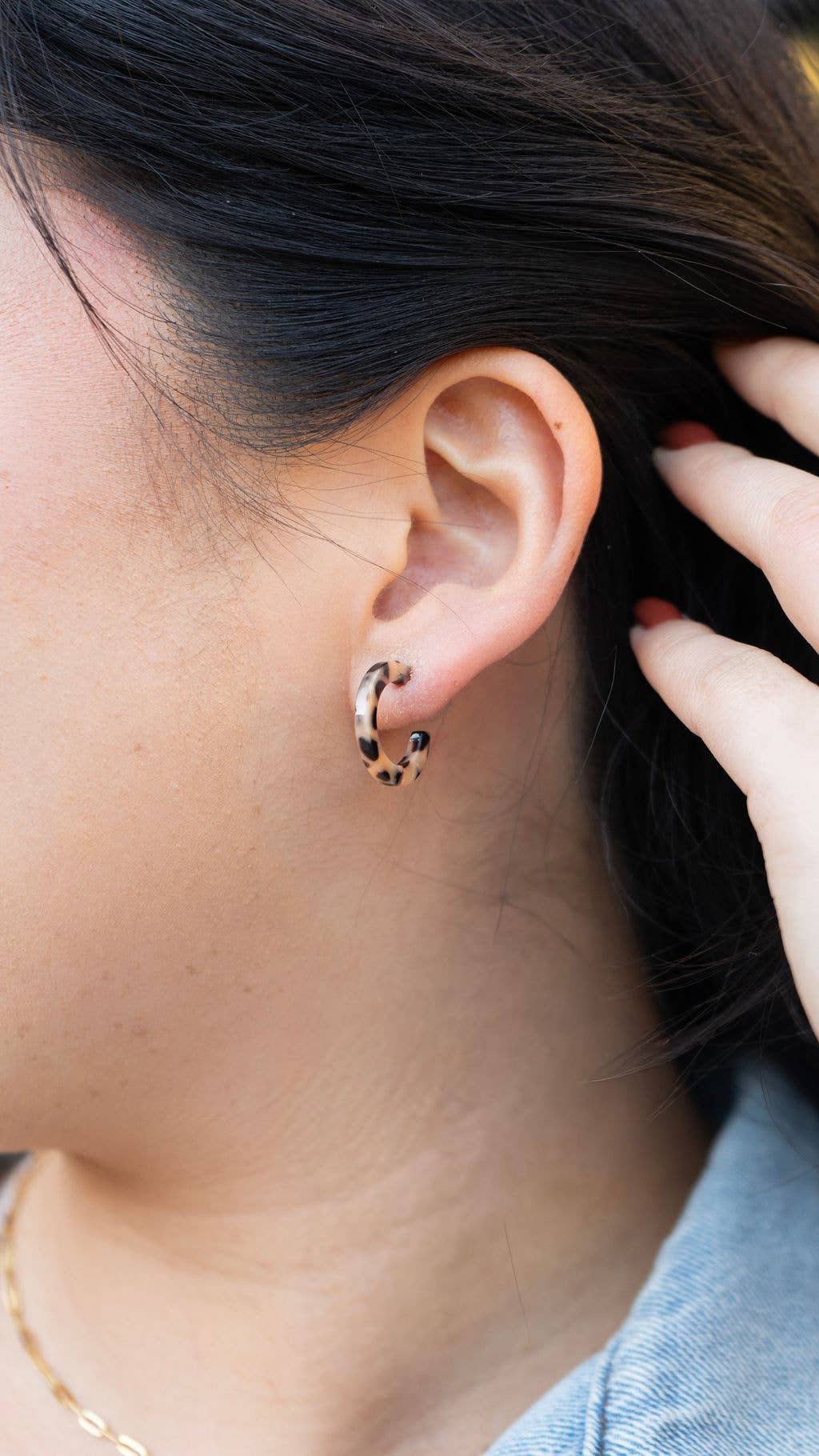 Micro Cam Mini Hoops - Cheetah // Earrings, Fall, Jewelry