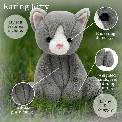 World's Softest Lushee 16 inch - Karing Kitten Gry Plush Toy