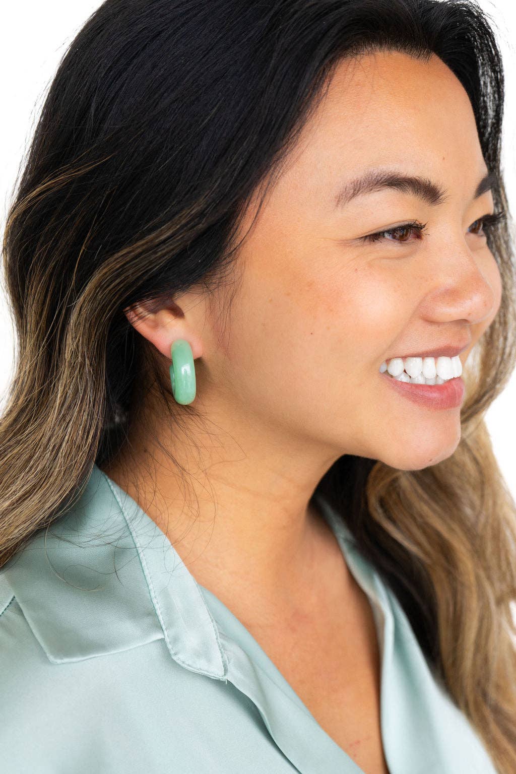 Chloe Hoops - Sage // Jewelry, Earrings, Fall