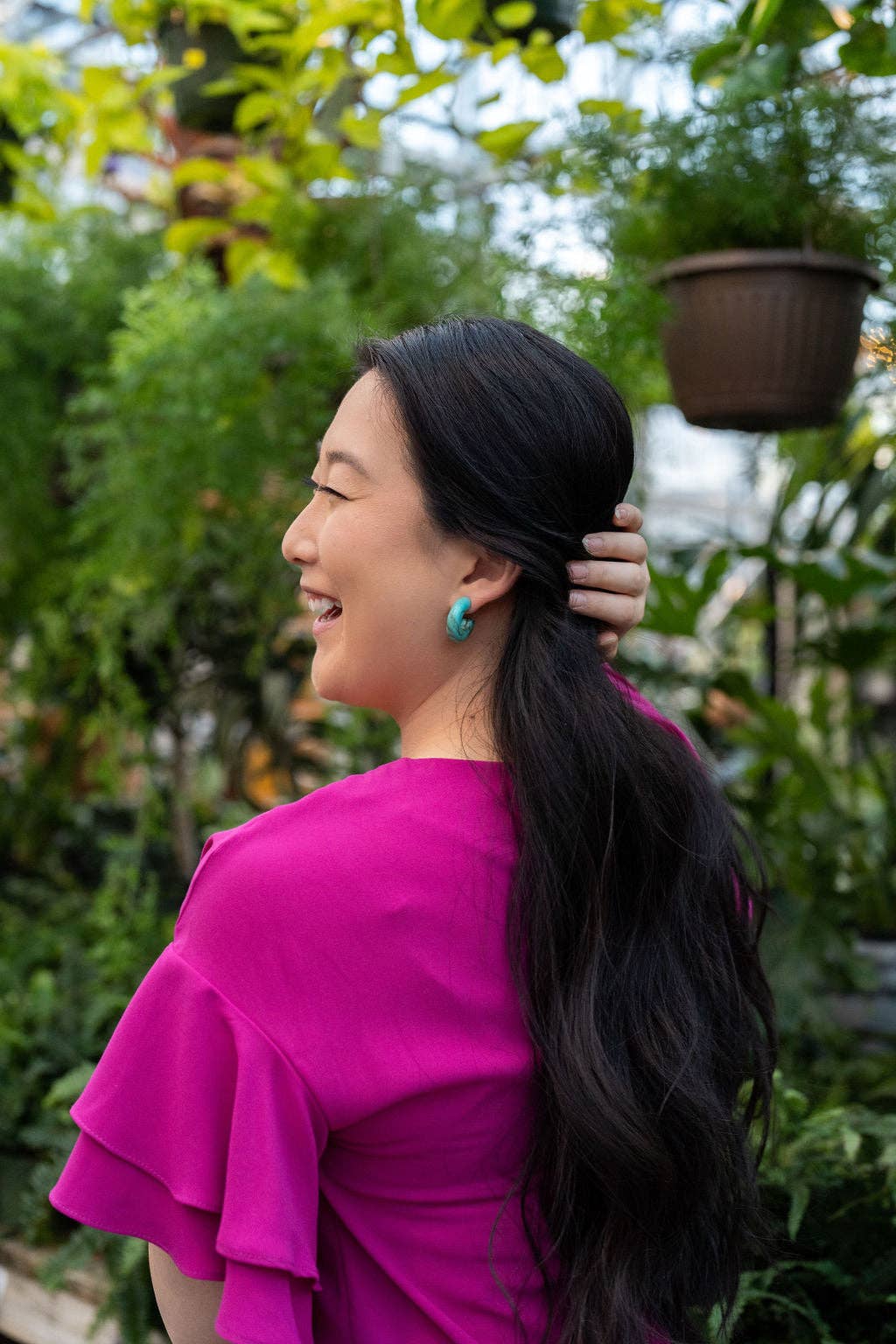 Chloe Hoops - Turquoise // Jewelry, Earrings