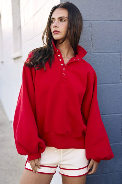 Piper Snap Button Collared Sweater