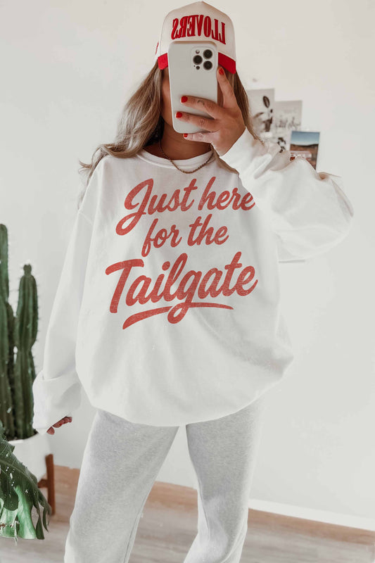 HERE FOR THE TAILGATE OVERSIZED SWEATSHIRT