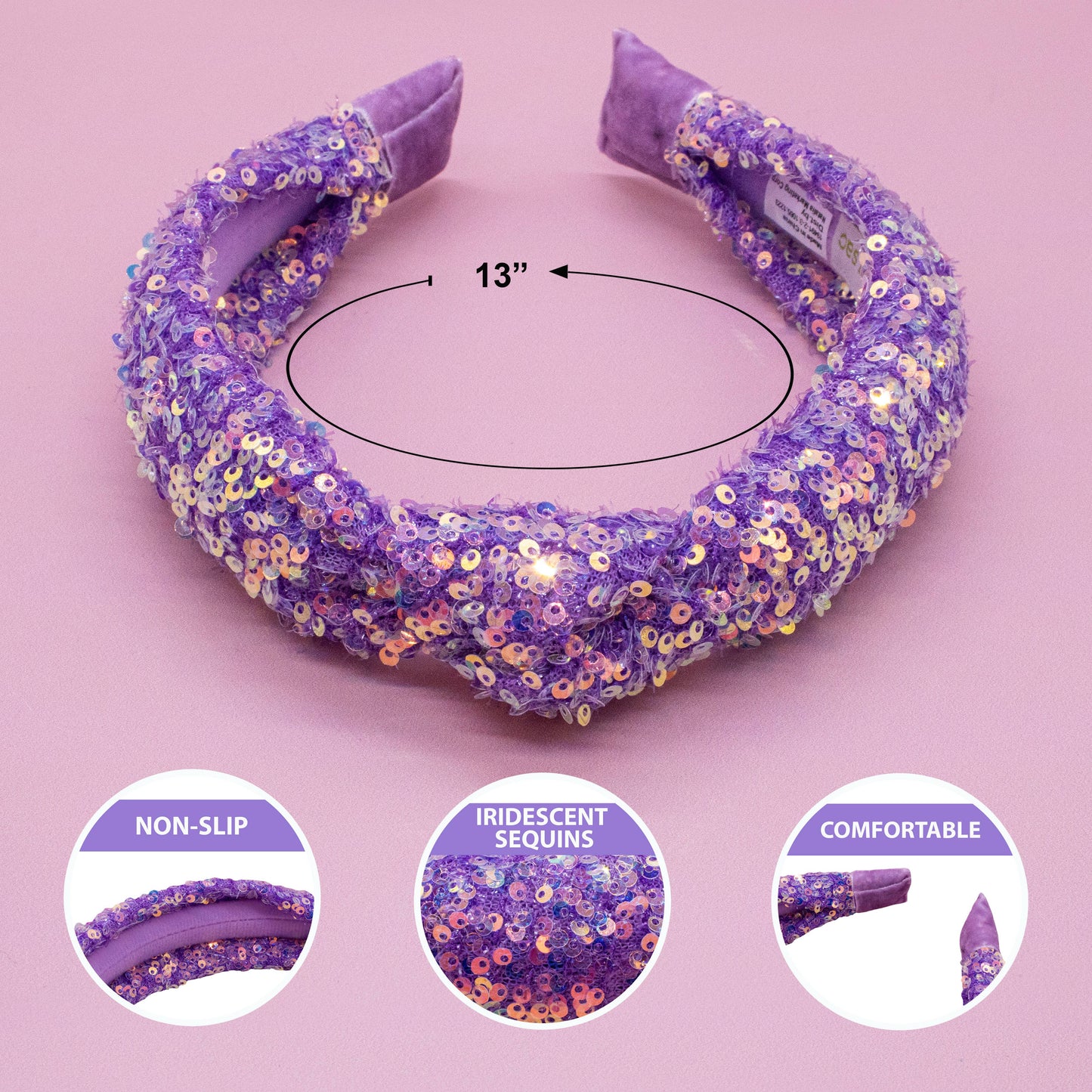 Kids Knot Headband - Sequin Knotted Hair Band Accessories