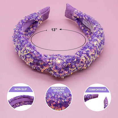 Kids Knot Headband - Sequin Knotted Hair Band Accessories