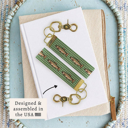 Fish Gingham Keychain | Unisex Keychain | Fishing Gift