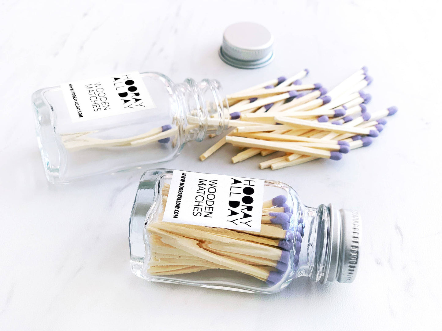Colorful Wooden Matches In Little Glass Bottle - New Colors!