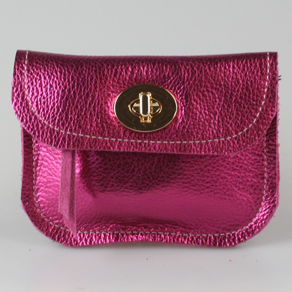 The Turnlock Metallic Leather Wallets: 2sizes!