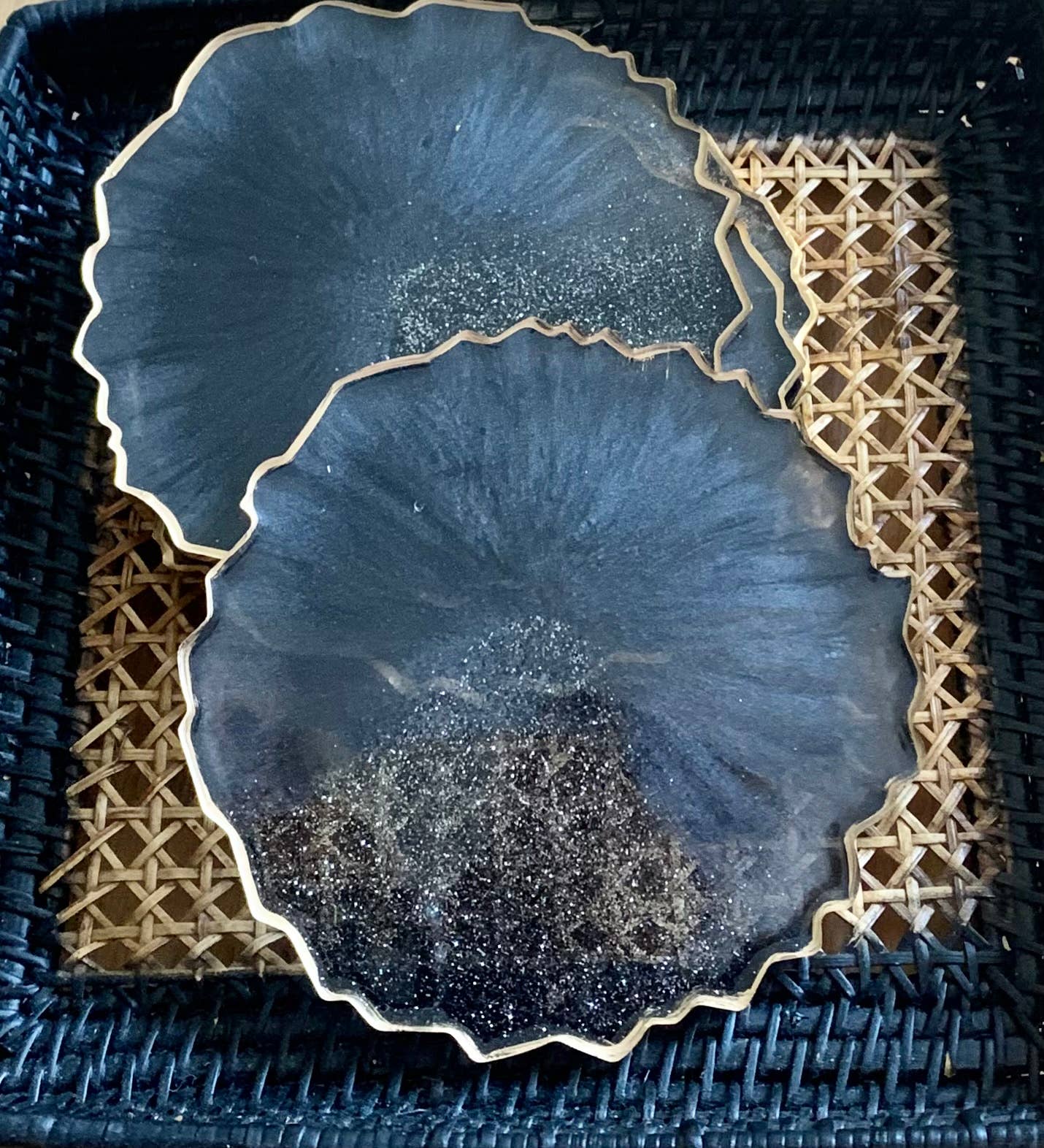 Round Glitter Coasters