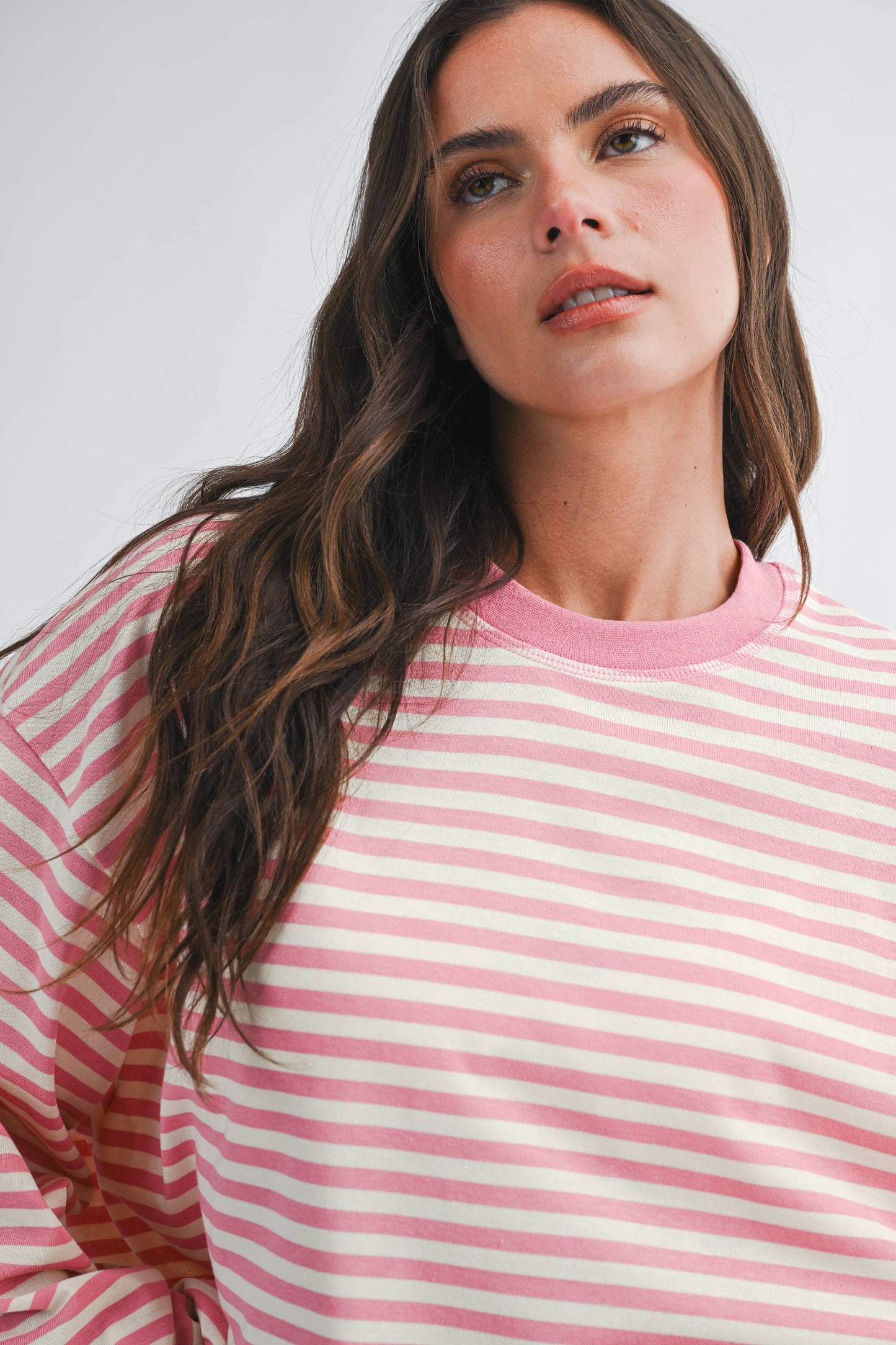 Oversized Stripe Long Sleeve Top