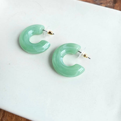 Chloe Hoops - Sage // Jewelry, Earrings, Fall