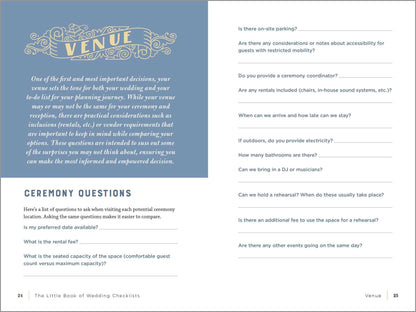Little Book of Wedding Checklists