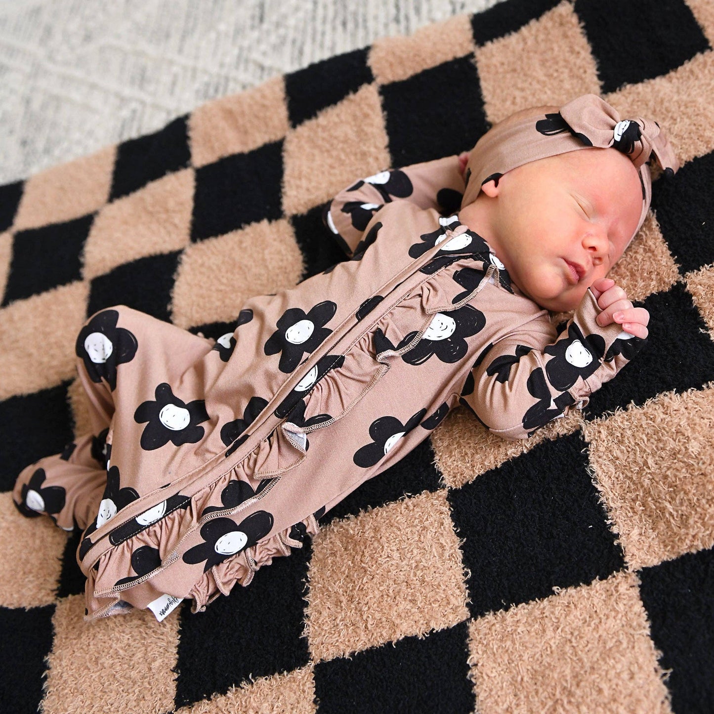 Coco RUFFLE ZIP Bamboo One Piece Flowers Baby Clothing