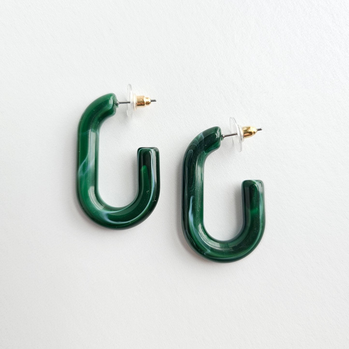 Joanna Hoops - Forest Green // Jewelry, Earrings, Fall