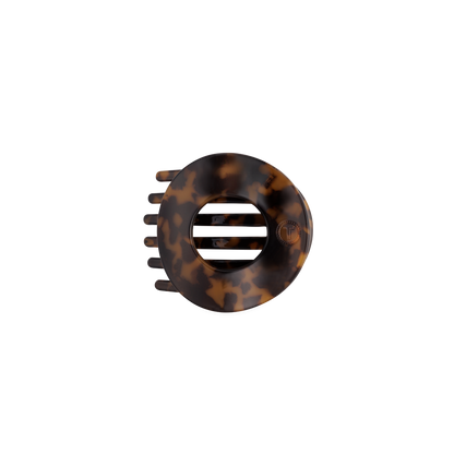 Tortoise | Small | Flat Circle Hair Clip