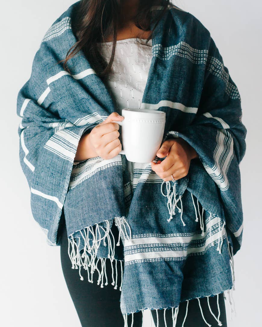 Aden Cotton Throw Blanket | Handwoven in Ethiopia
