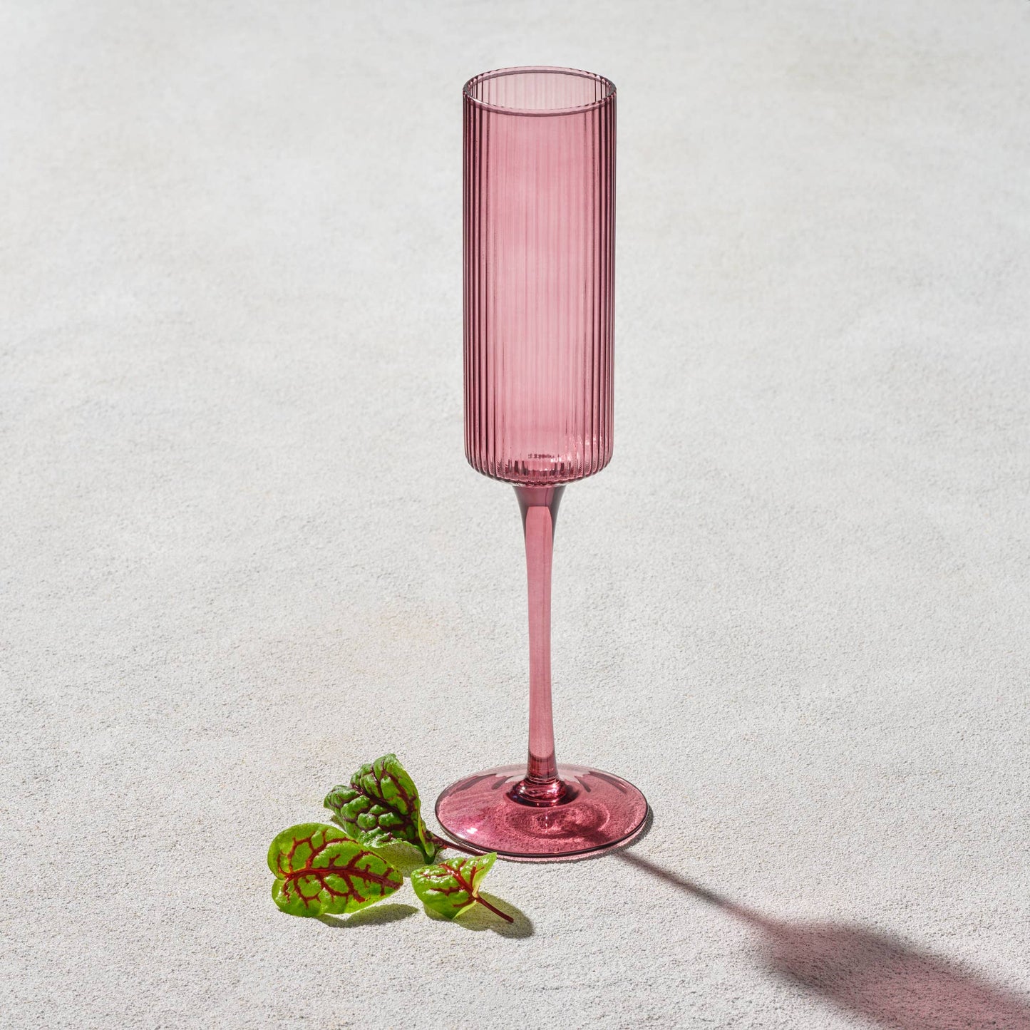 2 Pack Vikko Decor - Malibu, Ribbed Glass, Plum, 10 oz Coupe