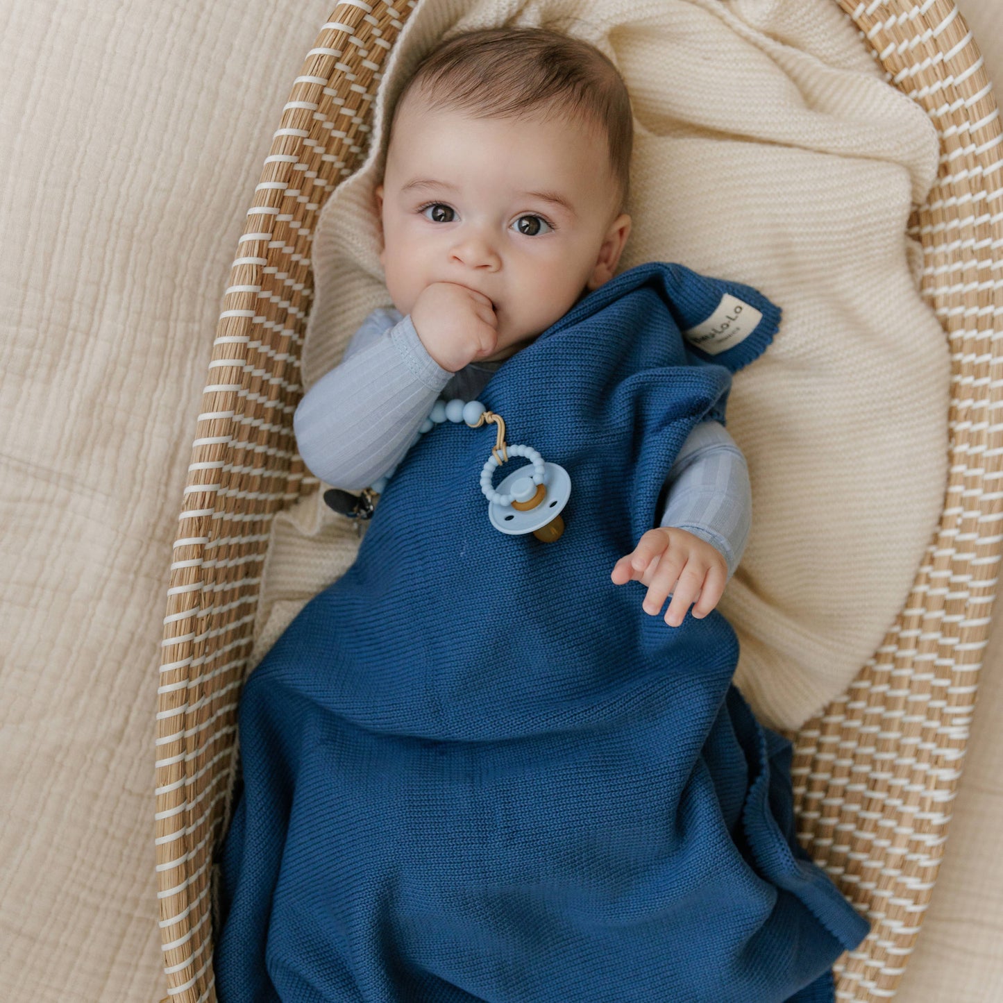 NEW! 100% Luxury Organic Cotton Ribbed Baby Swaddle Blanket