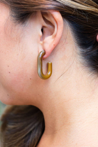 Joanna Hoops - Brown // Jewelry, Earrings, Fall