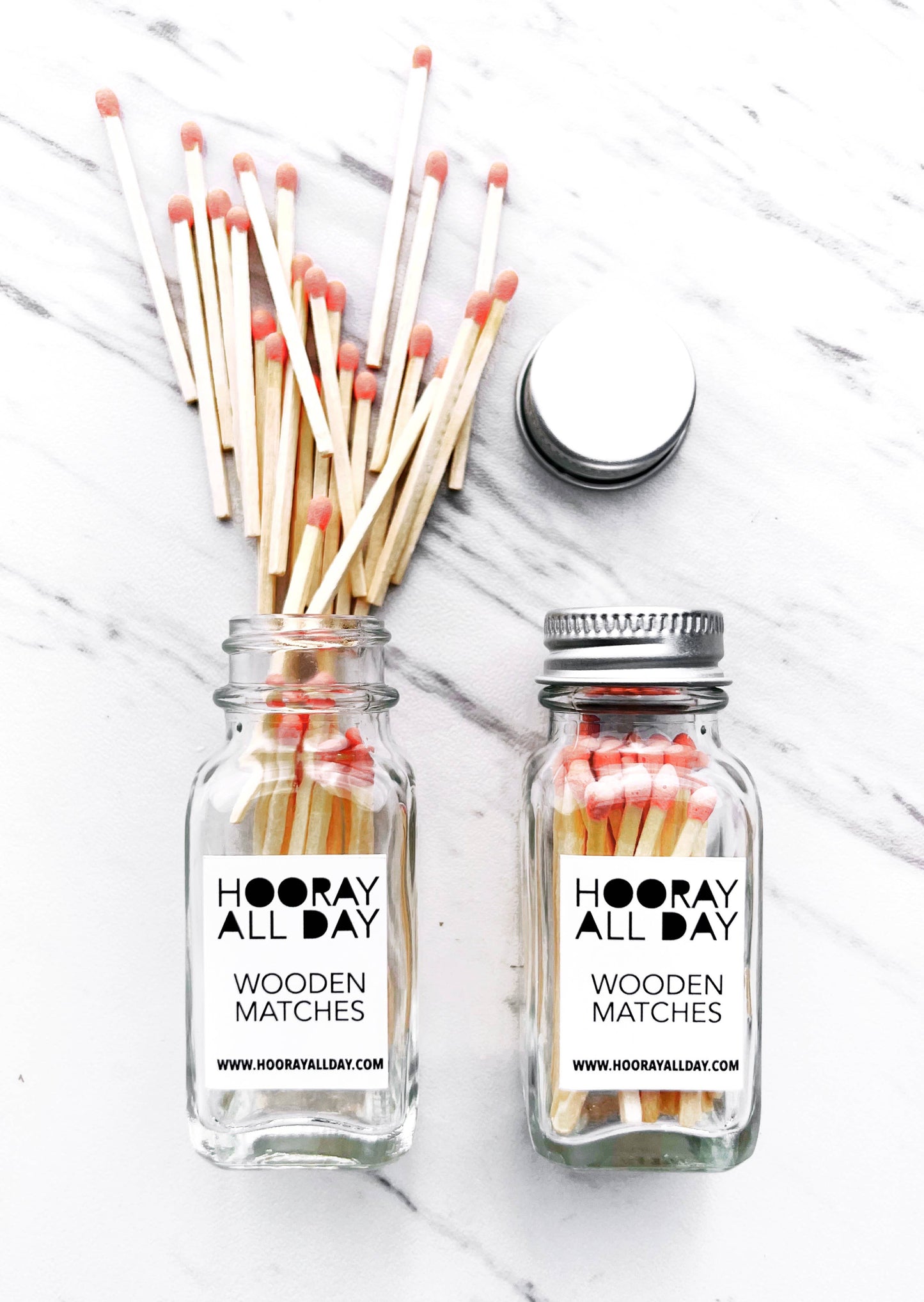 Colorful Wooden Matches In Little Glass Bottle - New Colors!