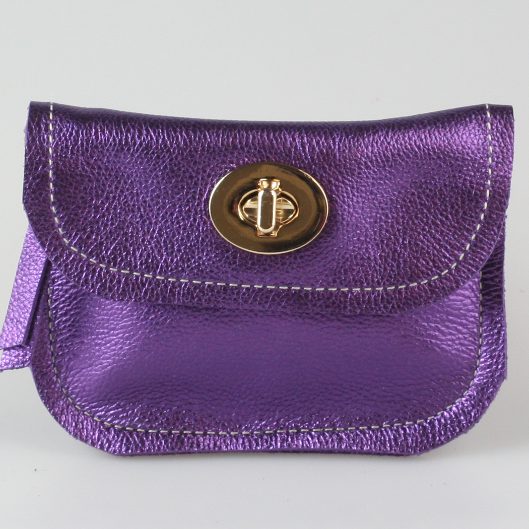 The Turnlock Metallic Leather Wallets: 2sizes!