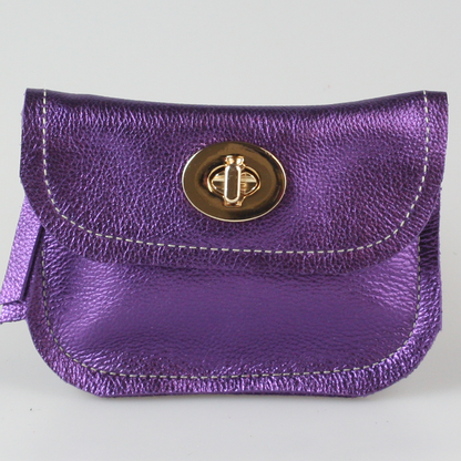 The Turnlock Metallic Leather Wallets: 2sizes!