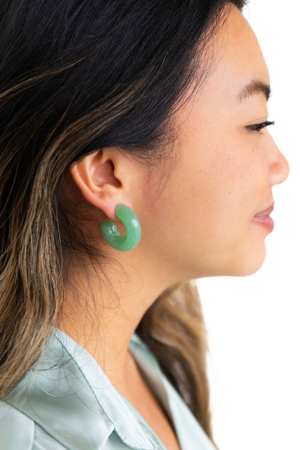 Chloe Hoops - Sage // Jewelry, Earrings, Fall
