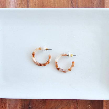 Cam Mini Hoops - Rust // Jewelry, Earrings, Fall