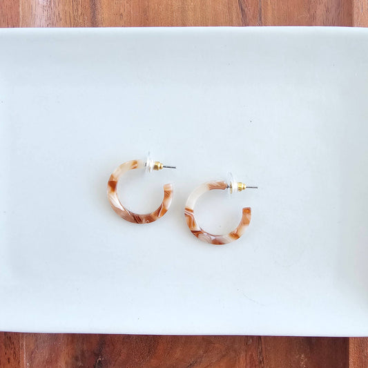 Cam Mini Hoops - Rust // Jewelry, Earrings, Fall