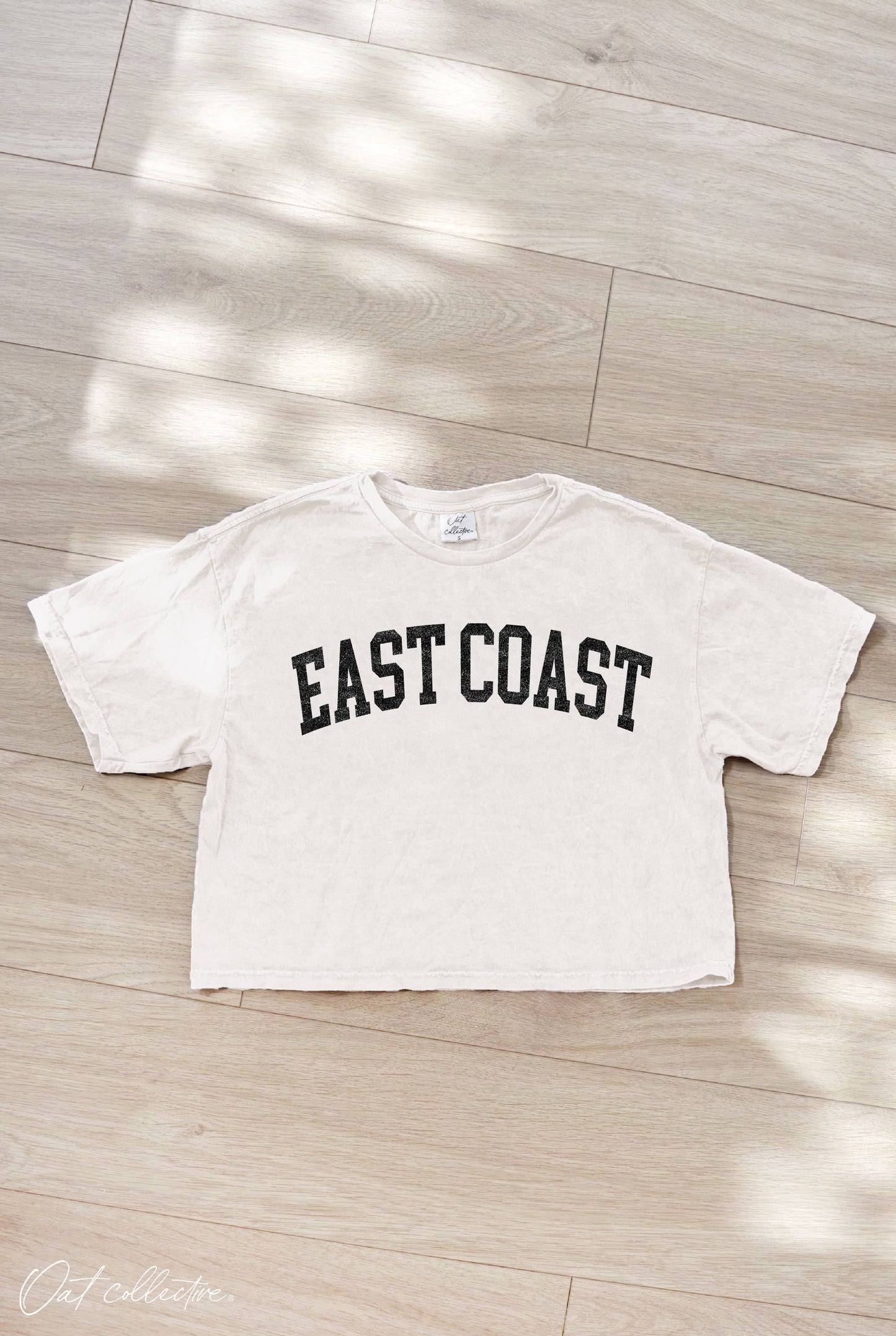 EAST COAST Cropped Mineral Graphic Top