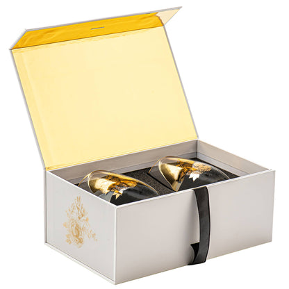 Delft Stemless Wine Glasses, Boxed Set of 2