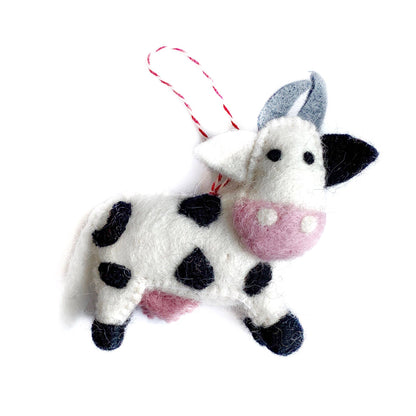 Farm Animal Felt Wool Christmas Ornaments