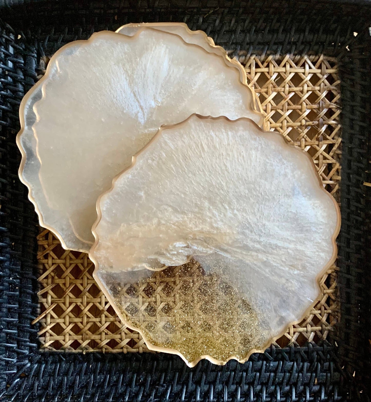 Round Glitter Coasters