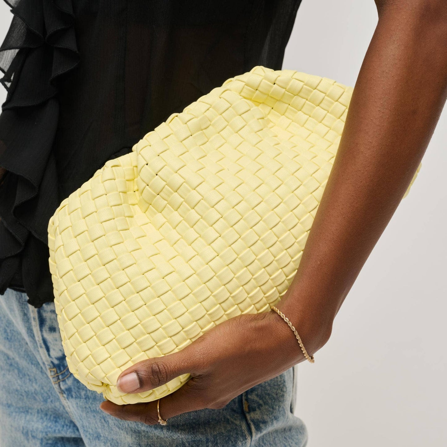 Tate Woven Frame Clutch