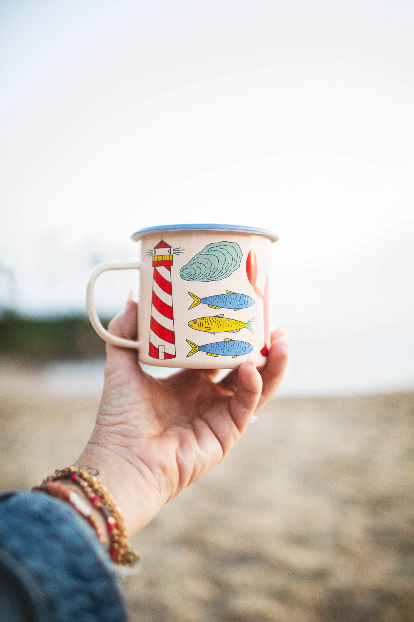 Enamel Coffee & Camp Mug | Salty Seas