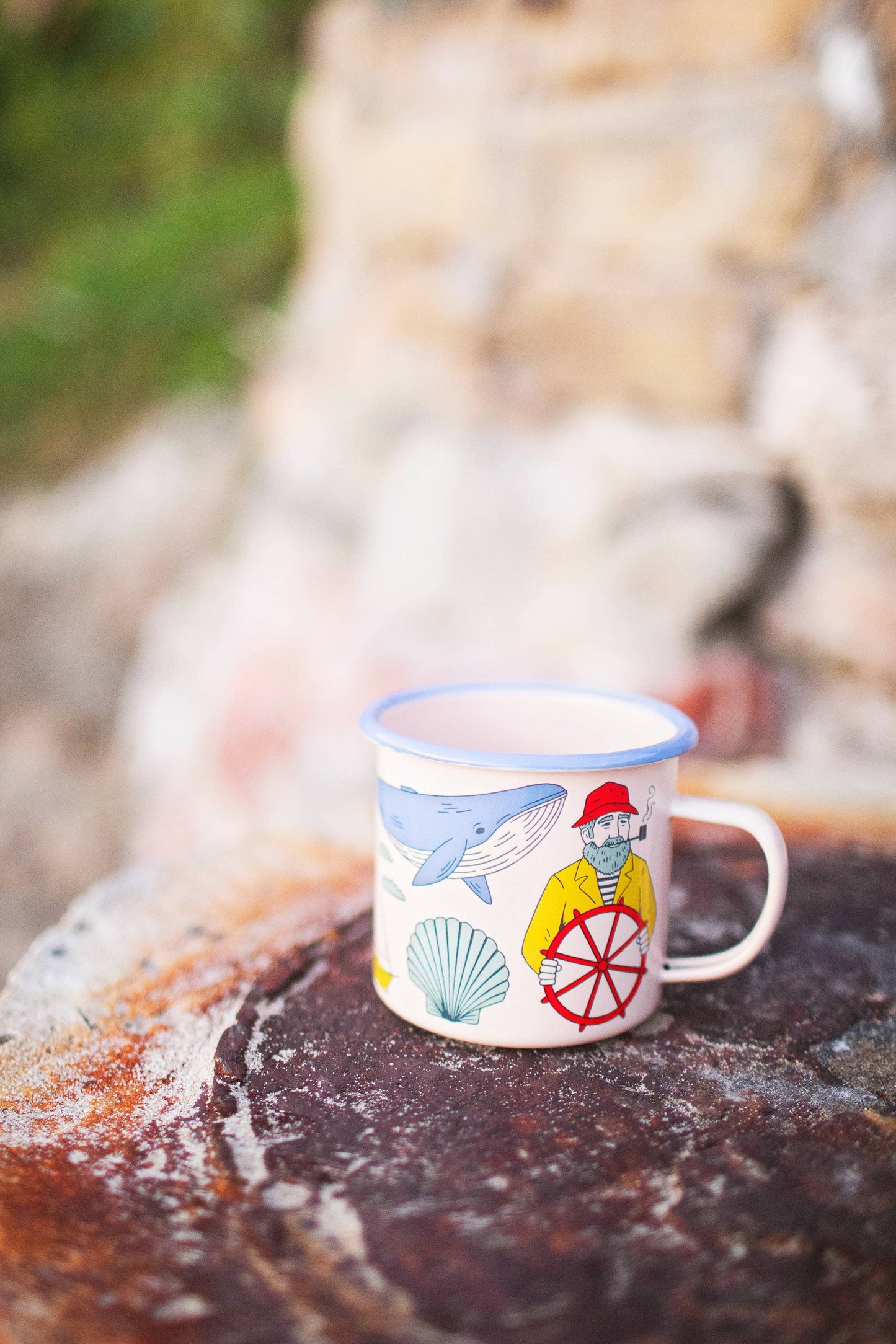 Enamel Coffee & Camp Mug | Salty Seas