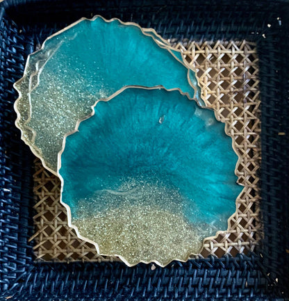 Round Glitter Coasters