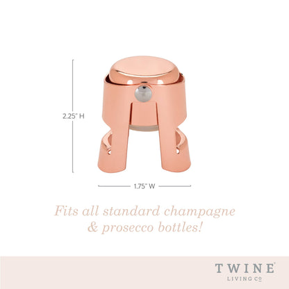 Copper-Plated Stainless Steel Heavyweight Champagne Stopper