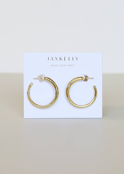 Everyday Gold Hoop Earrings - Medium