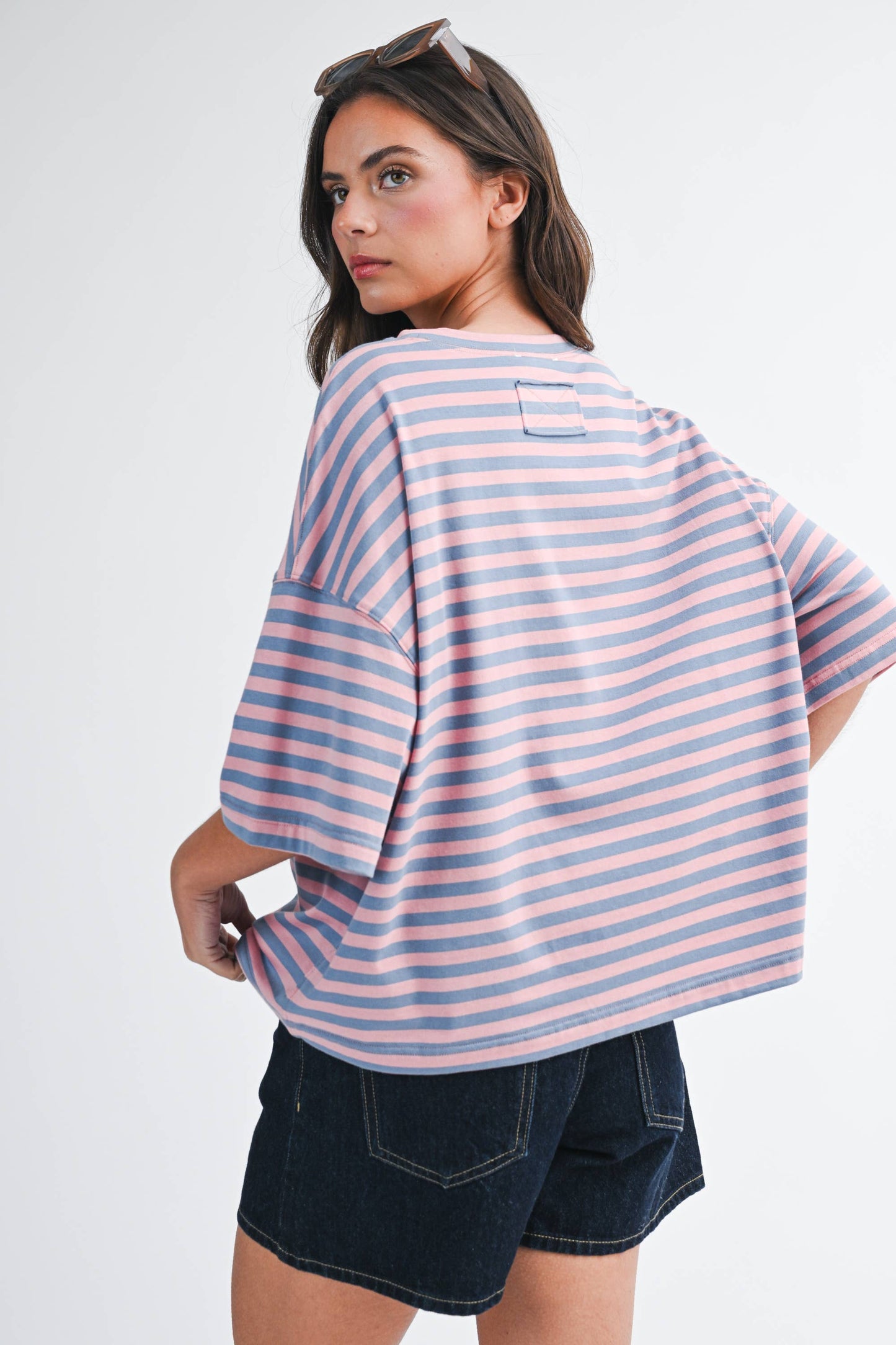 Oversized Stripe Boyfriend Tee
