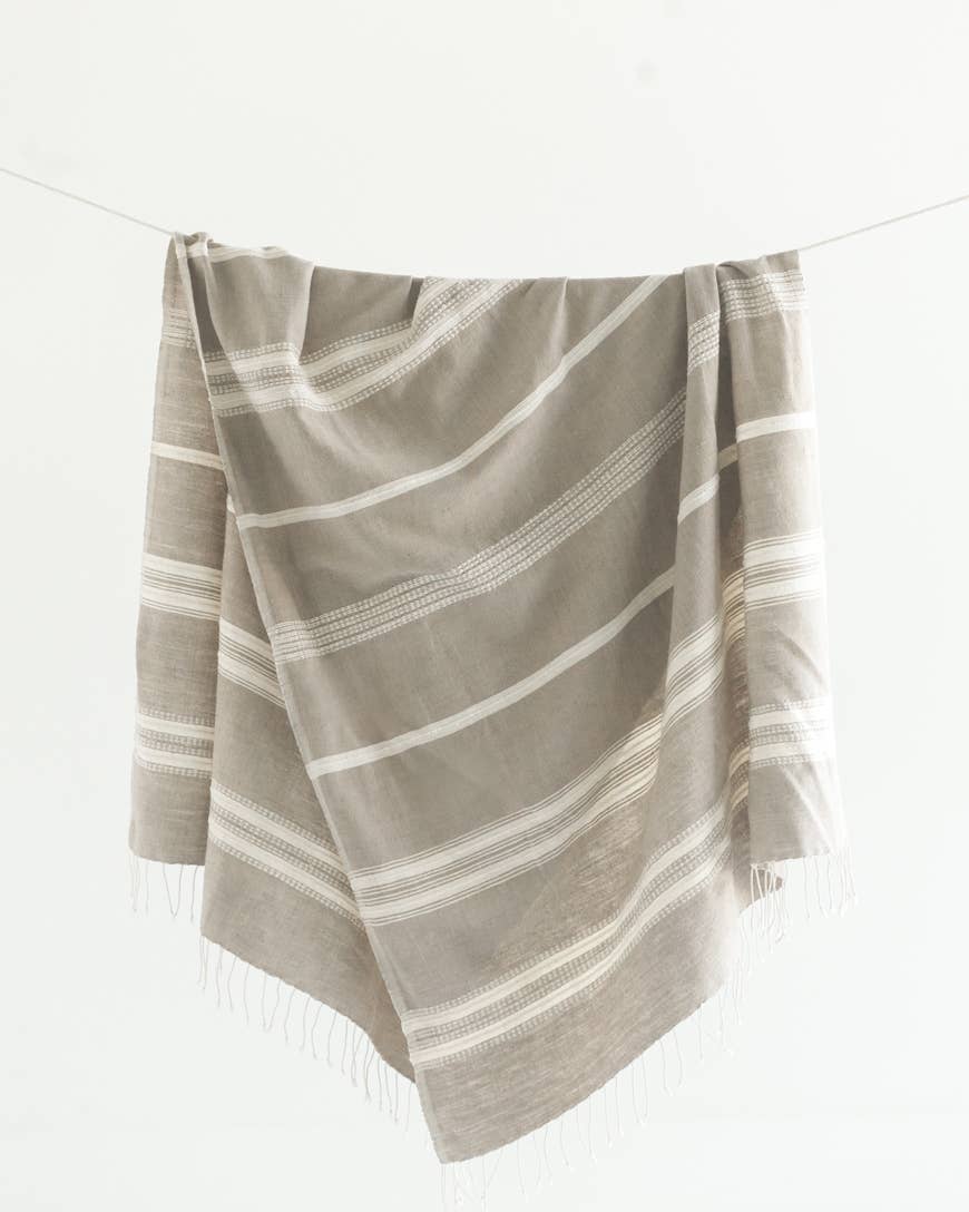 Aden Cotton Throw Blanket | Handwoven in Ethiopia