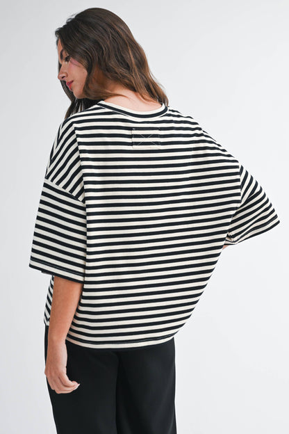 Oversized Stripe Boyfriend Tee