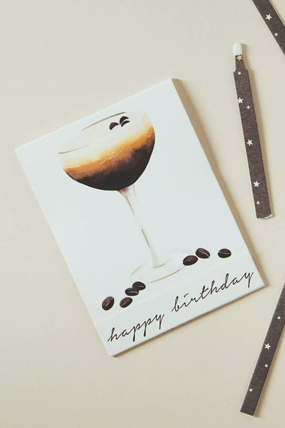Espresso Martini Happy Birthday Match Card® | Candle Matches