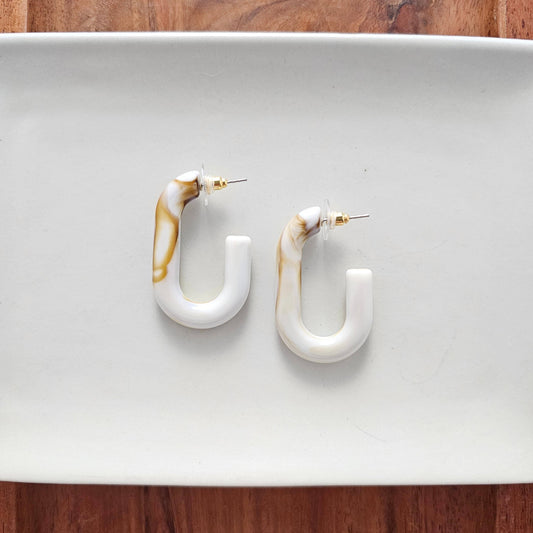 Joanna Hoops - Latte // Gift, Jewelry, Earrings, Fall