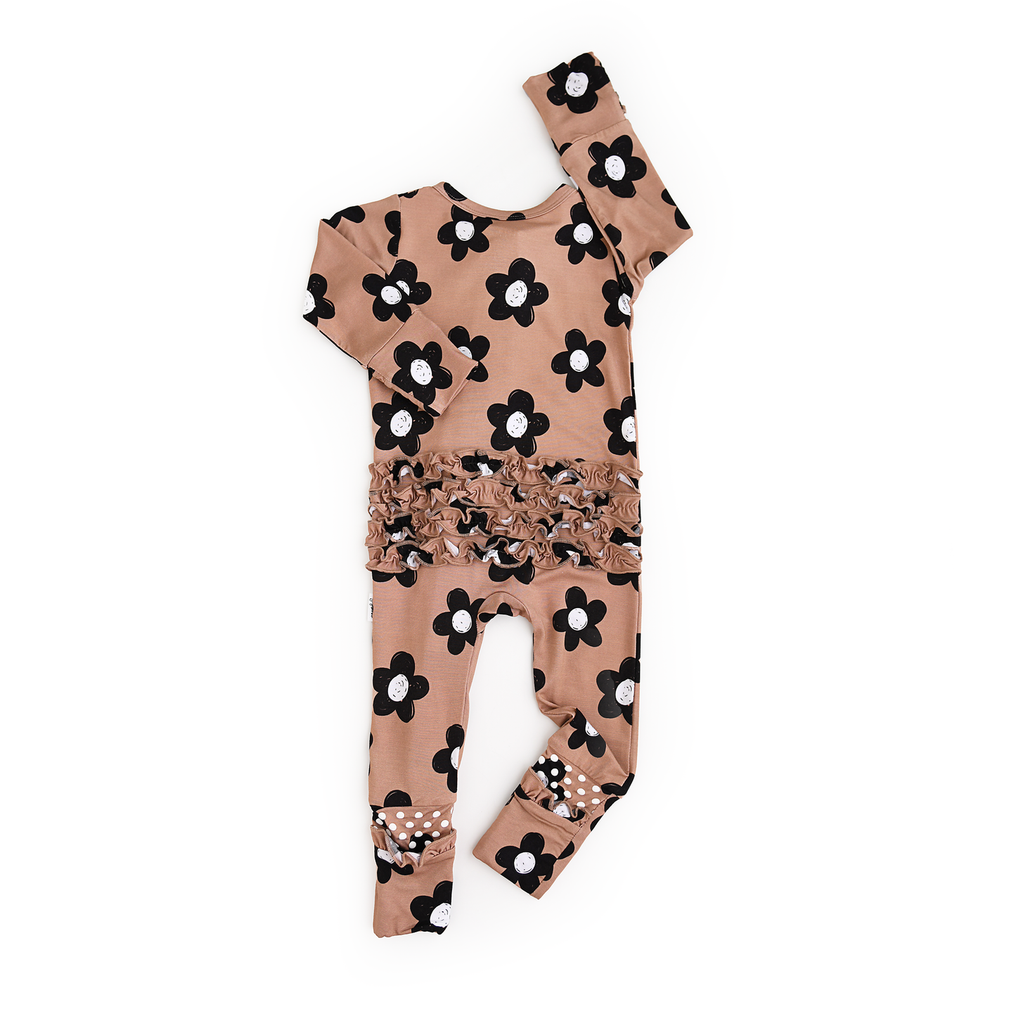 Coco RUFFLE ZIP Bamboo One Piece Flowers Baby Clothing
