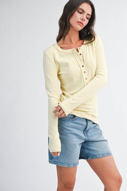 Henley Long Sleeve Top