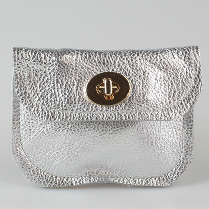 The Turnlock Metallic Leather Wallets: 2sizes!